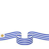 Uruguay flag design national independence day banner element transparent background png