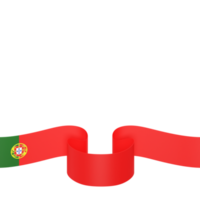 Portugal flag design national independence day banner element transparent background png