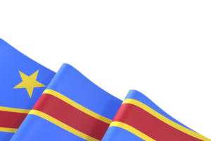 diseño de la bandera del dr congo elemento de la bandera del día de la independencia nacional fondo transparente png