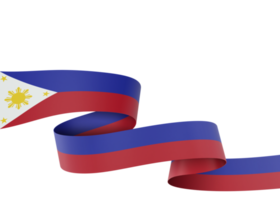 conception de drapeau des philippines élément de bannière de la fête de l'indépendance nationale fond transparent png