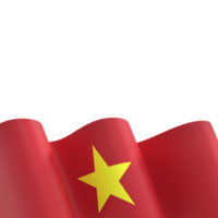 Vietnam flag design national independence day banner element transparent background png