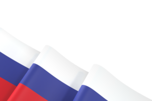 Russia flag design national independence day banner element transparent background png