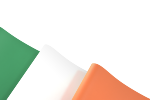 diseño de la bandera de irlanda elemento de la bandera del día de la independencia nacional fondo transparente png