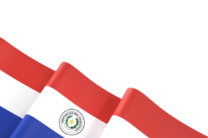 design de bandeira do paraguai elemento de banner do dia da independência nacional fundo transparente png