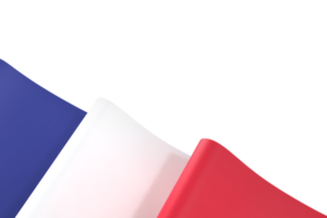 France flag design national independence day banner element transparent background png