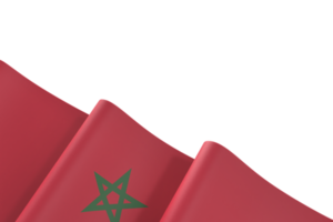 Morocco flag design national independence day banner element transparent background png