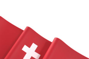 Switzerland flag design national independence day banner element transparent background png