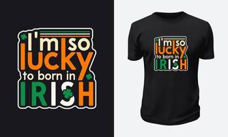 S t. diseño de camiseta del día de patricks vector