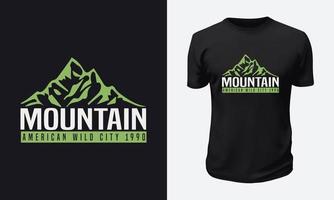 diseño de camiseta de montaña al aire libre vector