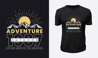 Outdoor Mountain T shirt Design vector