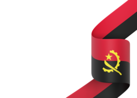 diseño de bandera de angola día de la independencia nacional elemento de banner fondo transparente png