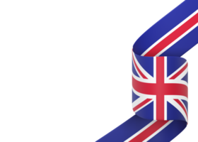conception de drapeau du royaume uni élément de bannière de la fête de lindépendance nationale fond transparent png