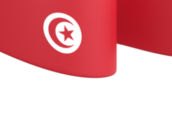 Tunisia flag design national independence day banner element transparent background png