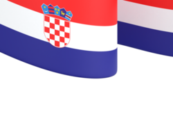 diseño de bandera de croacia día de la independencia nacional elemento de banner fondo transparente png