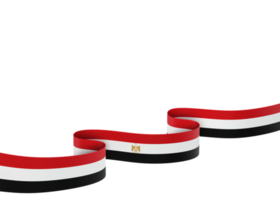 diseño de bandera de egipto día de la independencia nacional elemento de banner fondo transparente png