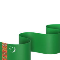 diseño de la bandera de turkmenistán elemento de la bandera del día de la independencia nacional fondo transparente png