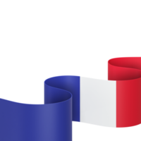 France flag design national independence day banner element transparent background png