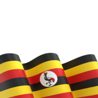 design de bandeira de uganda dia da independência nacional elemento de banner fundo transparente png