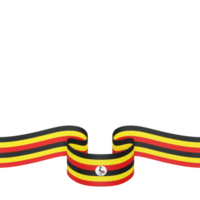design de bandeira de uganda dia da independência nacional elemento de banner fundo transparente png