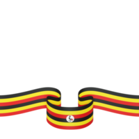 Uganda flag design national independence day banner element transparent background png