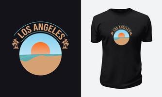 diseño de camiseta de verano y playa vector