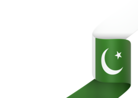 Pakistan flag design national independence day banner element transparent background png