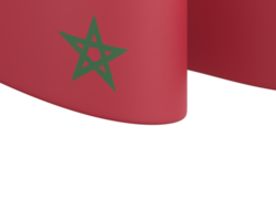 Morocco flag design national independence day banner element transparent background png