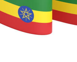 Ethiopia flag design national independence day banner element transparent background png