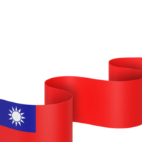 Taiwan flag design national independence day banner element transparent background png