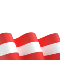 Austria flag design national independence day banner element transparent background png