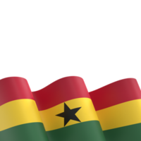 Ghana flag design national independence day banner element transparent background png