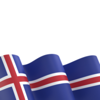 Iceland flag design national independence day banner element transparent background png