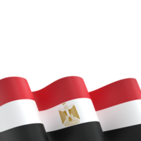 drapeau de l'égypte conception fête de l'indépendance nationale élément de bannière fond transparent png