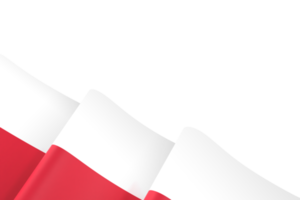 bandera de polonia diseño día de la independencia nacional elemento de banner fondo transparente png