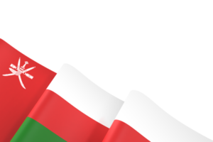 Oman flag design national independence day banner element transparent background png