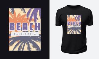 Summer and Beach T shirt Design vector