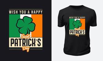 S t. diseño de camiseta del día de patricks vector