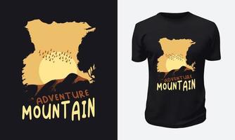 diseño de camiseta de montaña al aire libre vector
