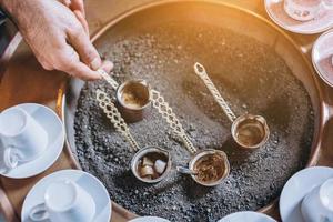 traditional coffee in the Turks, close view photo