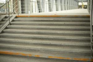 Stairs in the pedestrian crossing. Steps made of stone. photo