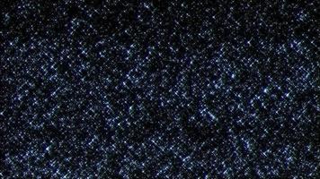 slinga blå flimmer stjärna partiklar på svart bakgrund video