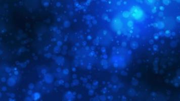 Loop blue particles bokeh blink lights abstract background video