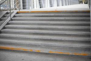 Stairs in the pedestrian crossing. Steps made of stone. photo