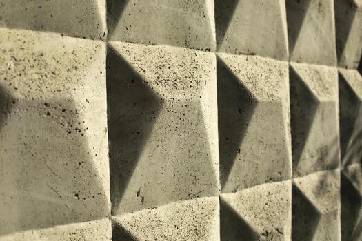 Text of concrete block. Industrial fence in the Soviet Union. Background from a concrete fence. Grey wall. photo