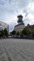 Luton City Centre and Local Buildings, High Angle Drone's View of Luton City Centre and Railway Station. Luton England Great Britain photo