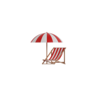 ícone de férias de verão 3D isolado png