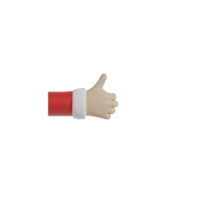 3d geïsoleerd hand- met rood en wit kleren png