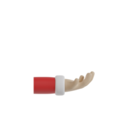 3d geïsoleerd hand- met rood en wit kleren png