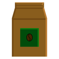 Coffee pouch flat design png