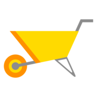 Wheelbarrow icon flat design png